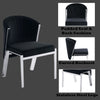 ACME Fallon Black Velvet & Mirrored Silver Side Chair (Set-2) Model DN01955