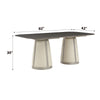 ACME Kasa Sintered Stone Top & Champagne Dining Table Model DN02011