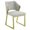 ACME Galdesa Teddy Sherpa & Mirrored Gold Side Chair (Set-2) Model DN02107