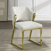 ACME Galdesa Teddy Sherpa & Mirrored Gold Side Chair (Set-2) Model DN02107
