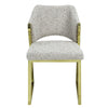 ACME Galdesa Teddy Sherpa & Mirrored Gold Side Chair (Set-2) Model DN02107