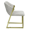 ACME Galdesa Teddy Sherpa & Mirrored Gold Side Chair (Set-2) Model DN02107