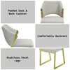 ACME Galdesa Teddy Sherpa & Mirrored Gold Side Chair (Set-2) Model DN02107