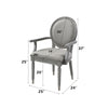 ACME Adalynn Gray Fabric & Weathered Gray Oak Arm Chair (Set-2) Model DN02126