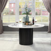 ACME Jaramillo Engineered Marble & Rustic Espresso Round Dining Table Model DN02141