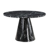 ACME Hollis Engineered Stone & Black Dining Table Model DN02155
