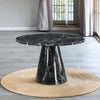 ACME Hollis Engineered Stone & Black Dining Table Model DN02155
