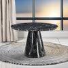 ACME Hollis Engineered Stone & Black Dining Table Model DN02155