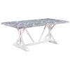 ACME Hollyn Engineered Stone & White Dining Table Model DN02159