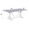 ACME Hollyn Engineered Stone & White Dining Table Model DN02159