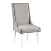 ACME Hollyn Gray Linen & White Side Chair (Set-2) Model DN02161