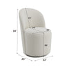 ACME Hollis Beige Boucle Side Chair with Swivel (Set-2) Model DN02219