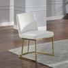 ACME Zazie White Velvet & Gold Side Chair(Set-2) Model DN02232