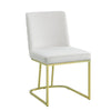ACME Zazie White Velvet & Gold Side Chair(Set-2) Model DN02232