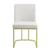ACME Zazie White Velvet & Gold Side Chair(Set-2) Model DN02232