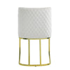 ACME Zazie White Velvet & Gold Side Chair(Set-2) Model DN02232