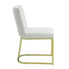 ACME Zazie White Velvet & Gold Side Chair(Set-2) Model DN02232