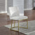 ACME Zazie White Velvet & Gold Side Chair(Set-2) Model DN02232