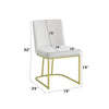 ACME Zazie White Velvet & Gold Side Chair(Set-2) Model DN02232