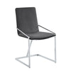 ACME Zlatan Gray Velvet & Chrome Side Chair(Set-2) Model DN02235
