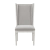 ACME Katia Light Gray Linen & Weathered White Uphostered Side Chair (Set-2) Model DN02275