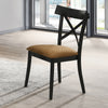 ACME Hillary Brown Leathaire & Black Side Chair(Set-2) Model DN02306