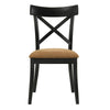 ACME Hillary Brown Leathaire & Black Side Chair(Set-2) Model DN02306