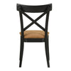ACME Hillary Brown Leathaire & Black Side Chair(Set-2) Model DN02306