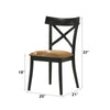 ACME Hillary Brown Leathaire & Black Side Chair(Set-2) Model DN02306