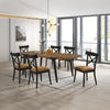 ACME Hillary Walnut & Black Dining Table Model DN02305