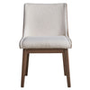 ACME Ginny White Boucle Brown Velvet & Walnut Side Chair (Set-2) Model DN02308