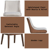 ACME Ginny White Boucle Brown Velvet & Walnut Side Chair (Set-2) Model DN02308