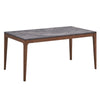 ACME Bevis Engineered Stone & Walnut Dining Table Model DN02312