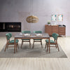 ACME Bevis Engineered Stone & Walnut Dining Table Model DN02312