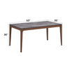 ACME Bevis Engineered Stone & Walnut Dining Table Model DN02312
