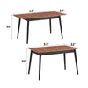 ACME Lanae Natural & Black Dining Table Model DN02364