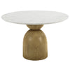 ACME Kala Natural Marble Top & Oak Round Dining Table with Natural Marble Top Model DN02390