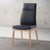 ACME Raquan Black Leather & Walnut Side Chair (Set-2) Model DN02398