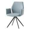 ACME Segismunda Baby Blue Leather & Black Arm Chair with Swivel Model DN02403