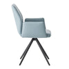 ACME Segismunda Baby Blue Leather & Black Arm Chair with Swivel Model DN02403