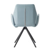 ACME Segismunda Baby Blue Leather & Black Arm Chair with Swivel Model DN02403