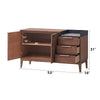 ACME Bevis Engineered Stone & Walnut Server Model DN02419