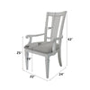 ACME Katia Light Gray Linen & Weathered White Arm Chair (Set-2) Model DN02488