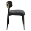 ACME Jaramillo Black Chenille & Black Side Chair (Set-2) Model DN02693