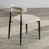 ACME Jaramillo Beige Linen & Black Side Chair (Set-2) Model DN02694