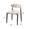 ACME Jaramillo Beige Linen & Black Side Chair (Set-2) Model DN02694