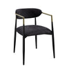 ACME Jaramillo Black Chenille & Black Arm Chair (Set-2) Model DN02696