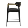 ACME Jaramillo Black Chenille & Black Counter Height Chair (Set-2) Model DN02716