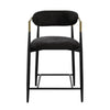 ACME Jaramillo Black Chenille & Black Counter Height Chair (Set-2) Model DN02716