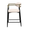 ACME Jaramillo Beige Linen & Black Counter Height Chair (Set-2) Model DN02717